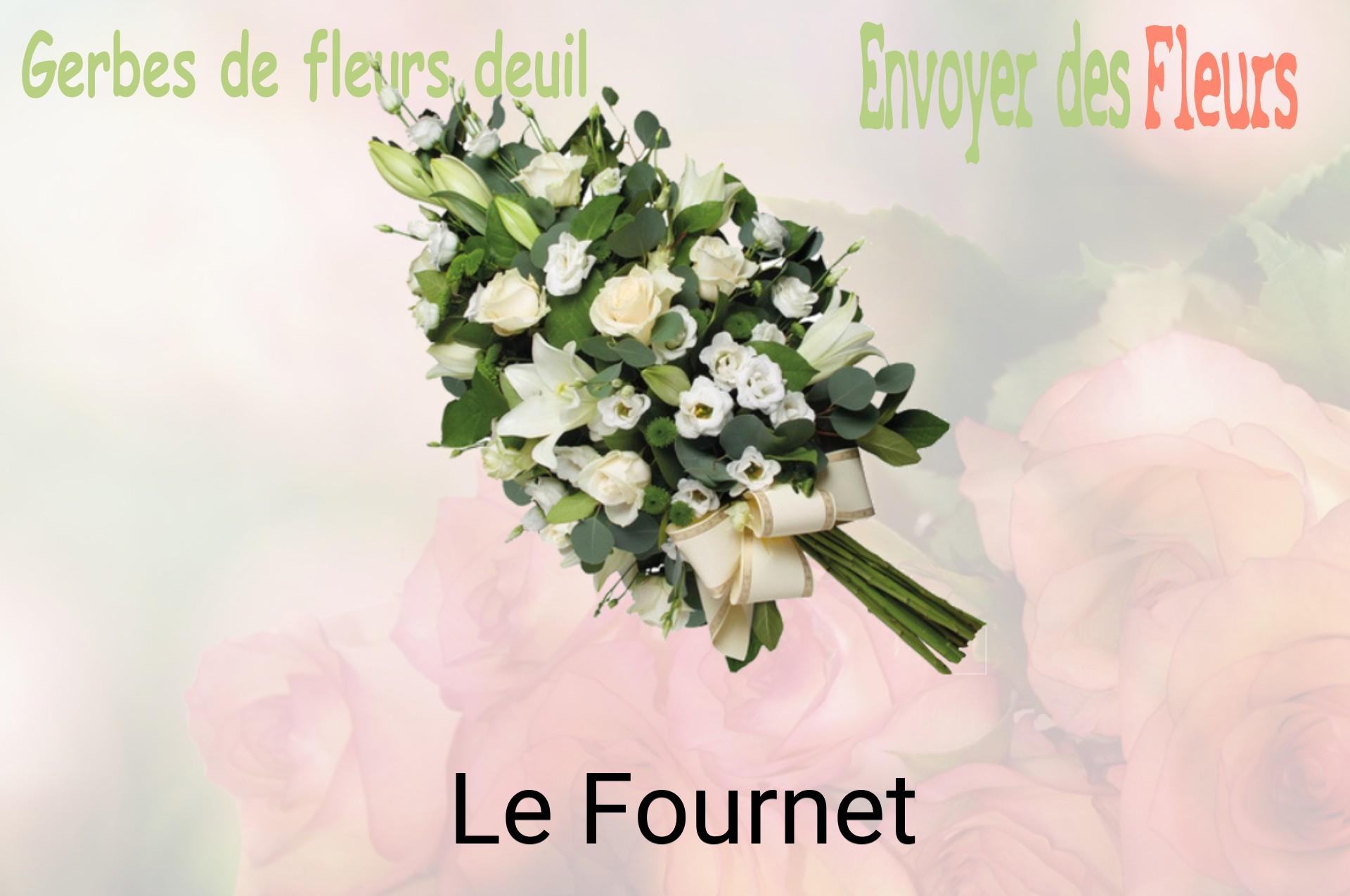 Gerbe de fleurs de deuil livrée à Le Fournet